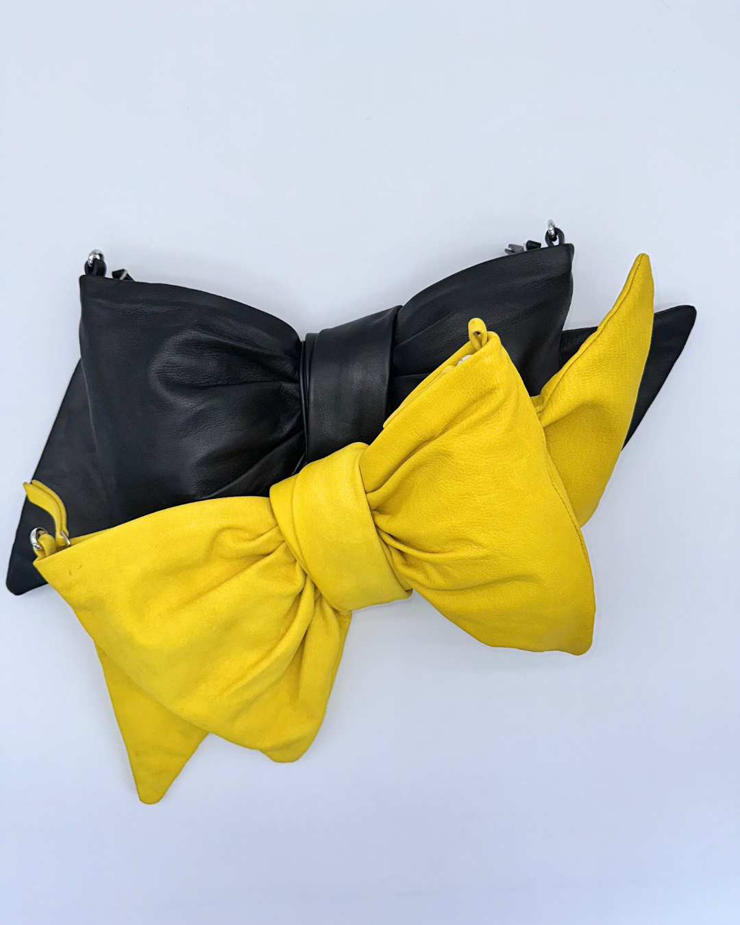 Neon Yellow Bow Clutch