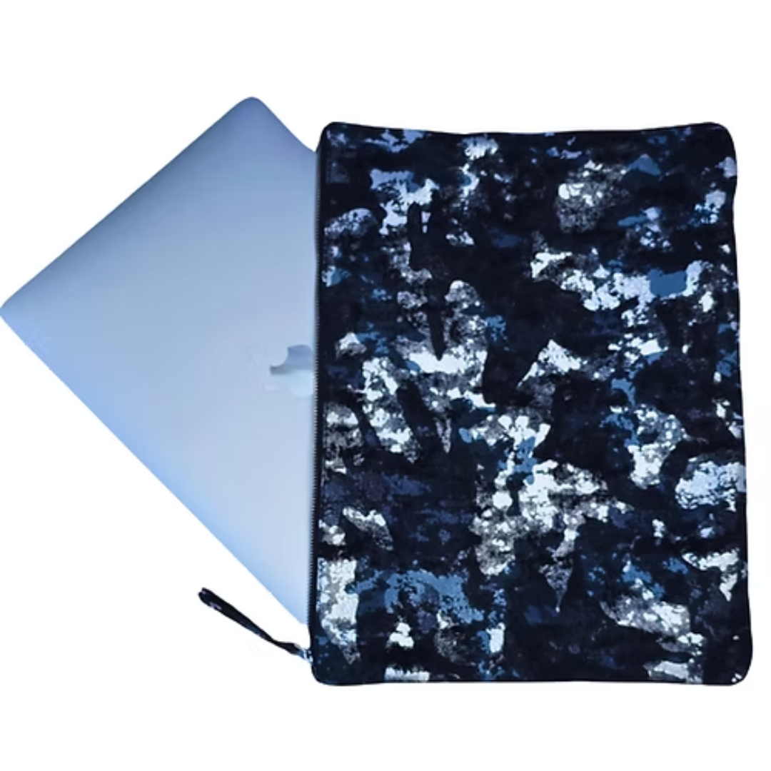 Silver Dot Large Zip Pouch