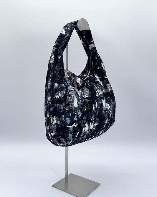 Black Art Soft Leather Hobo