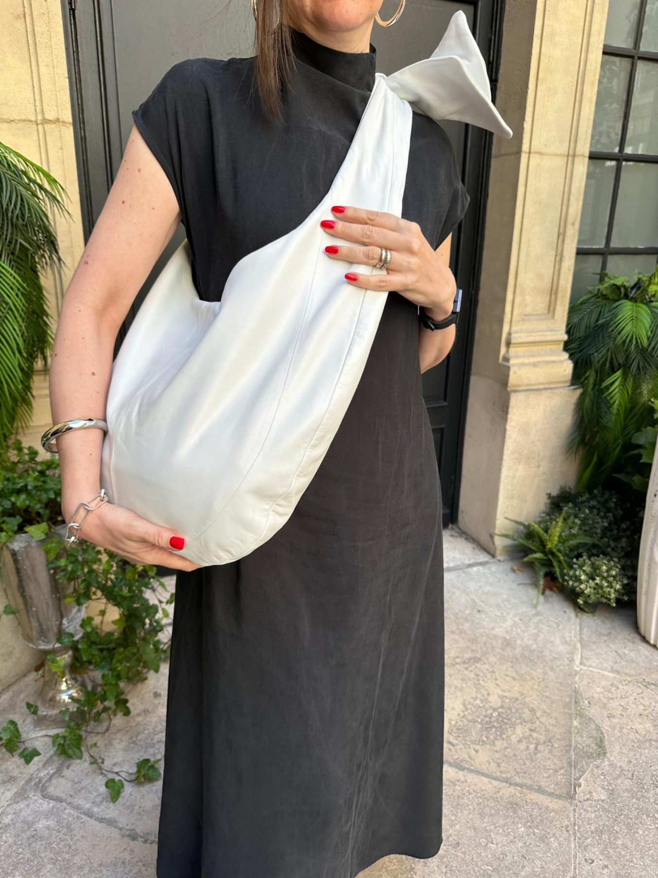 Gold Dot Oversized Bow Hobo