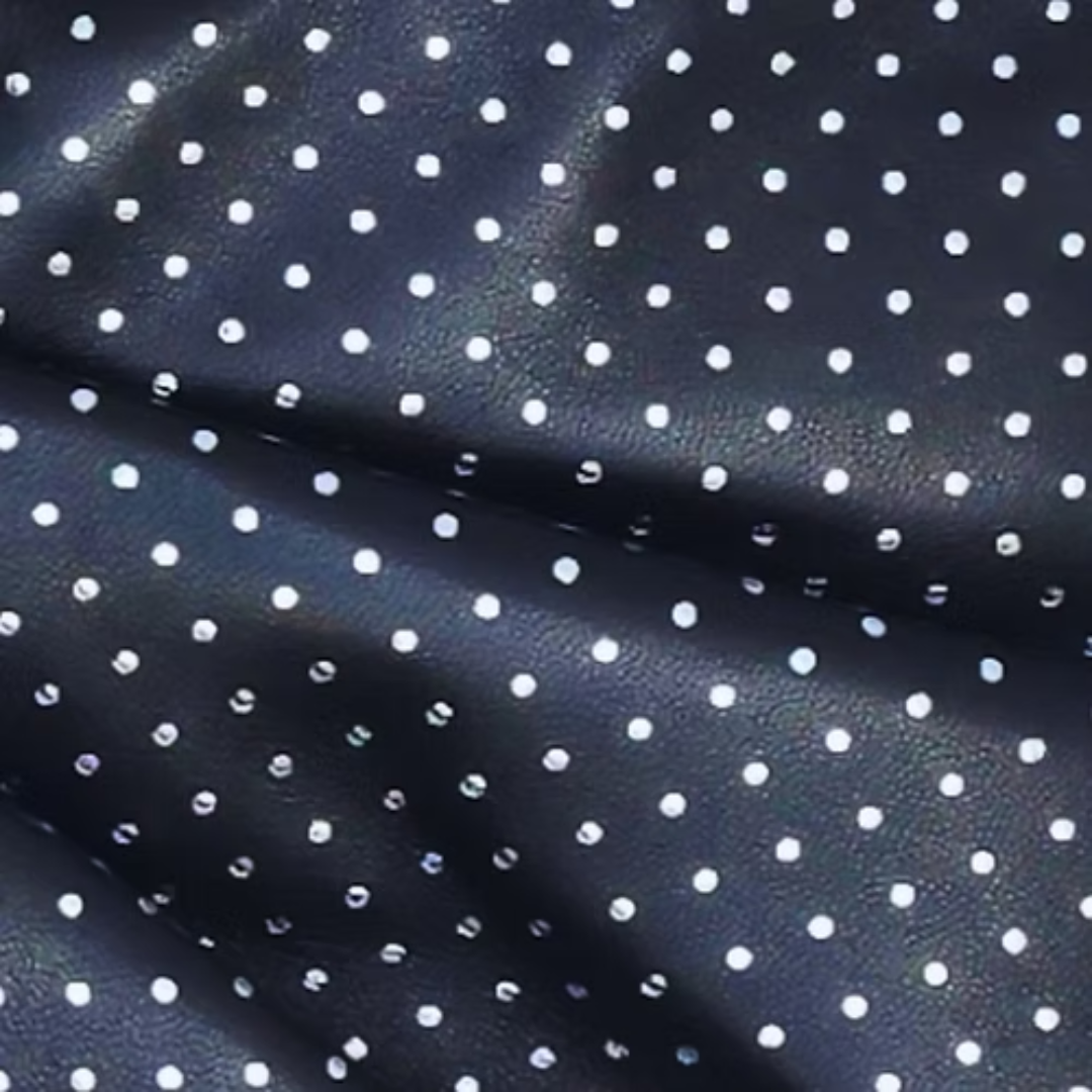 Silver Dot Large Zip Pouch