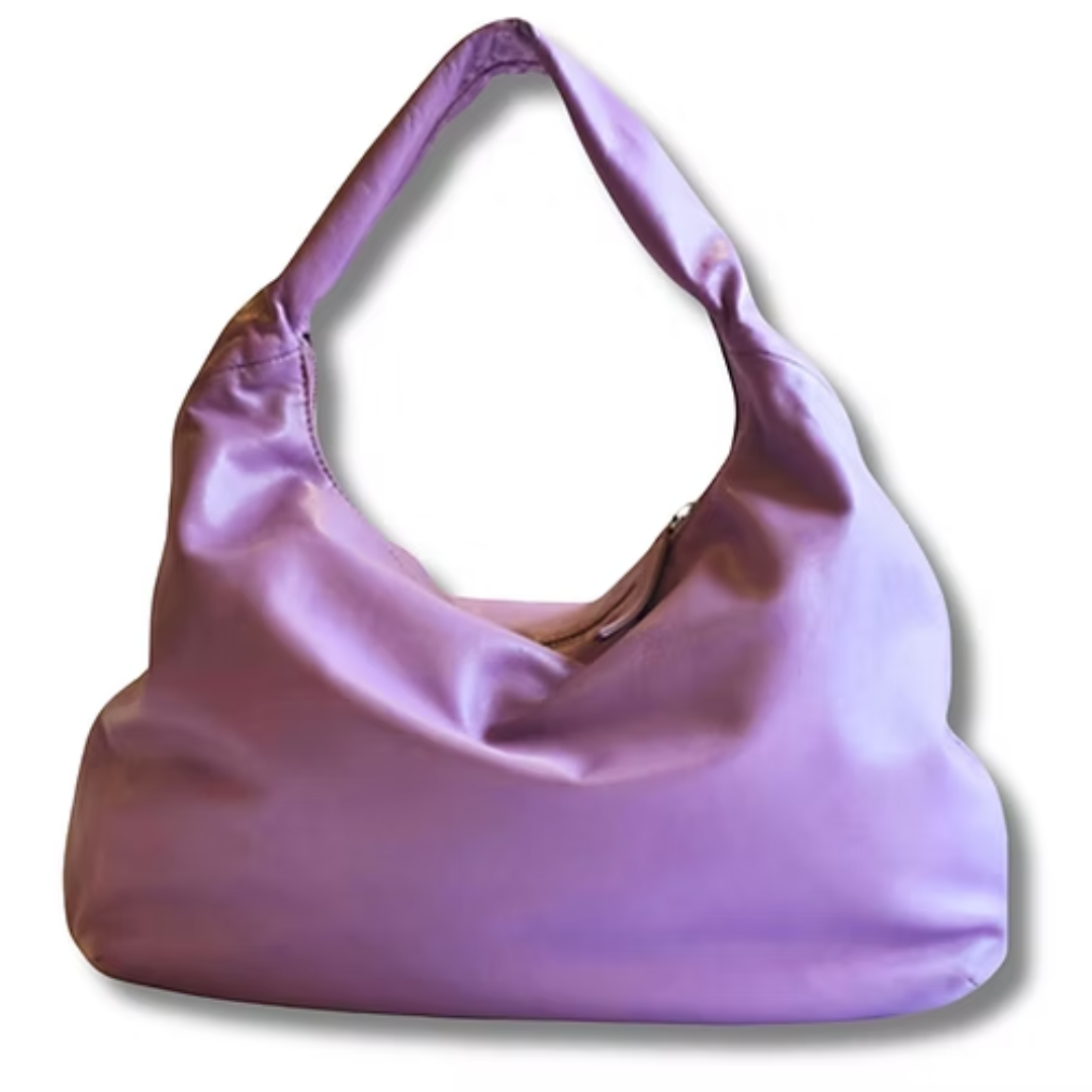 Silver Dot Soft Leather Hobo