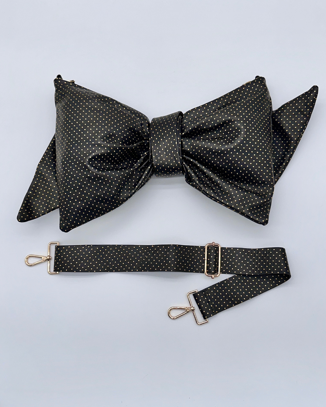 Gold Dot Oversized Bow Clutch