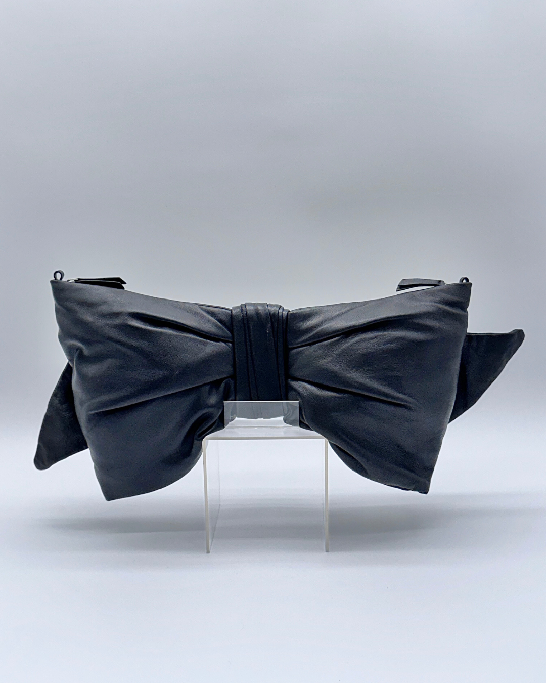 Black Oversized Bow Clutch