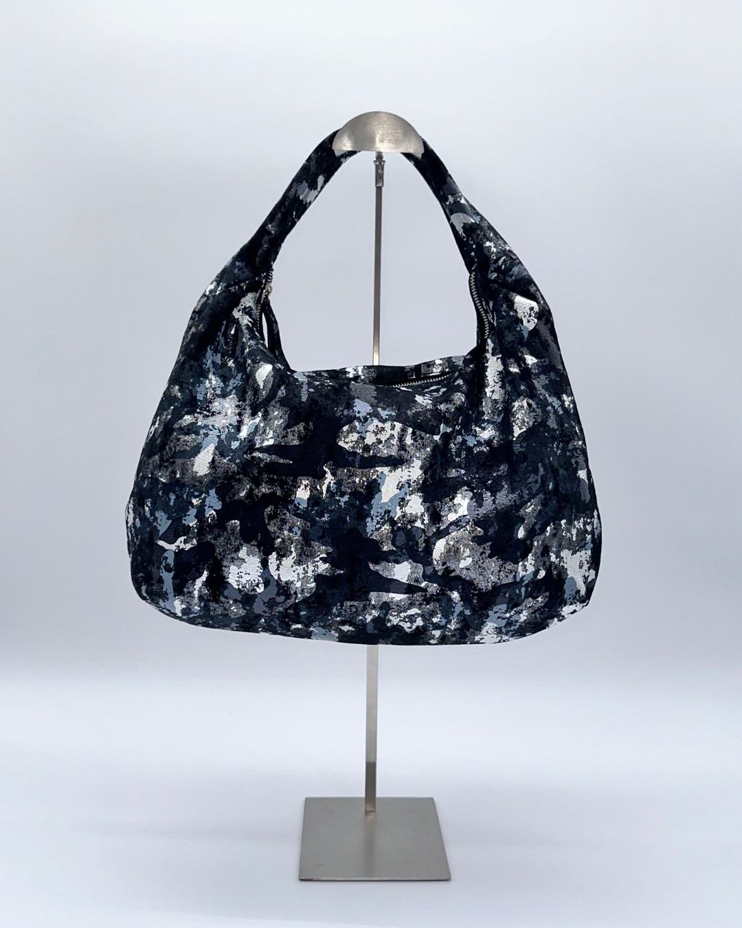 Black Art Soft Leather Hobo