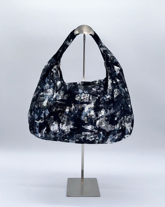 Black Art Soft Leather Hobo