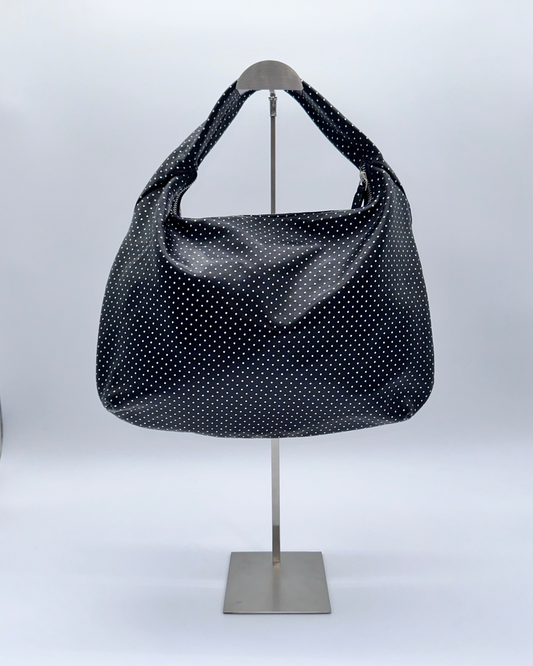 Silver Dot Soft Leather Hobo