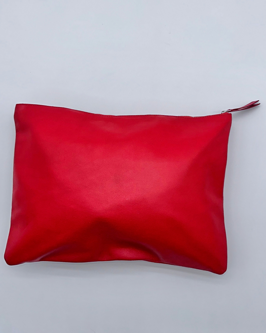 Red Large Zip Pouch