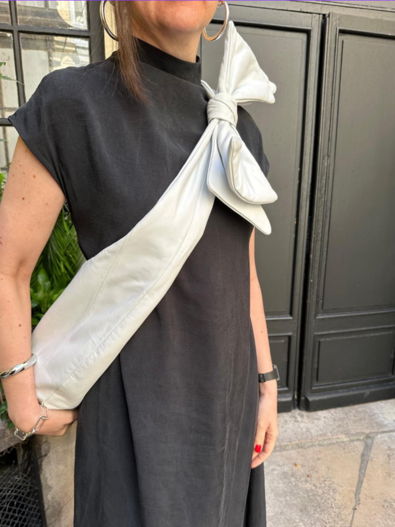 Gold Dot Oversized Bow Hobo