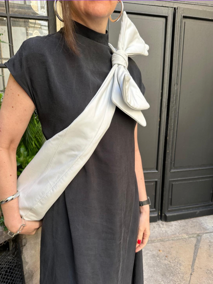 Gold Dot Oversized Bow Hobo