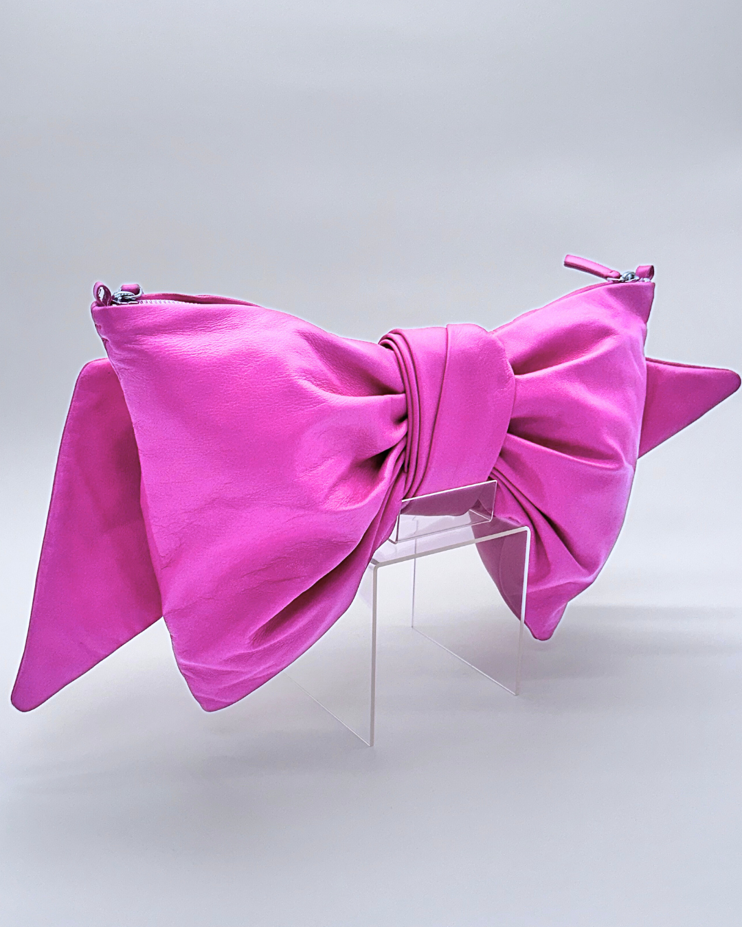 Pink Oversized Bow Clutch