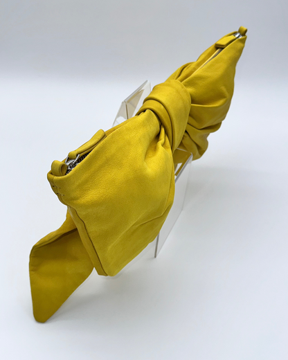 Neon Yellow Oversized Bow Clutch