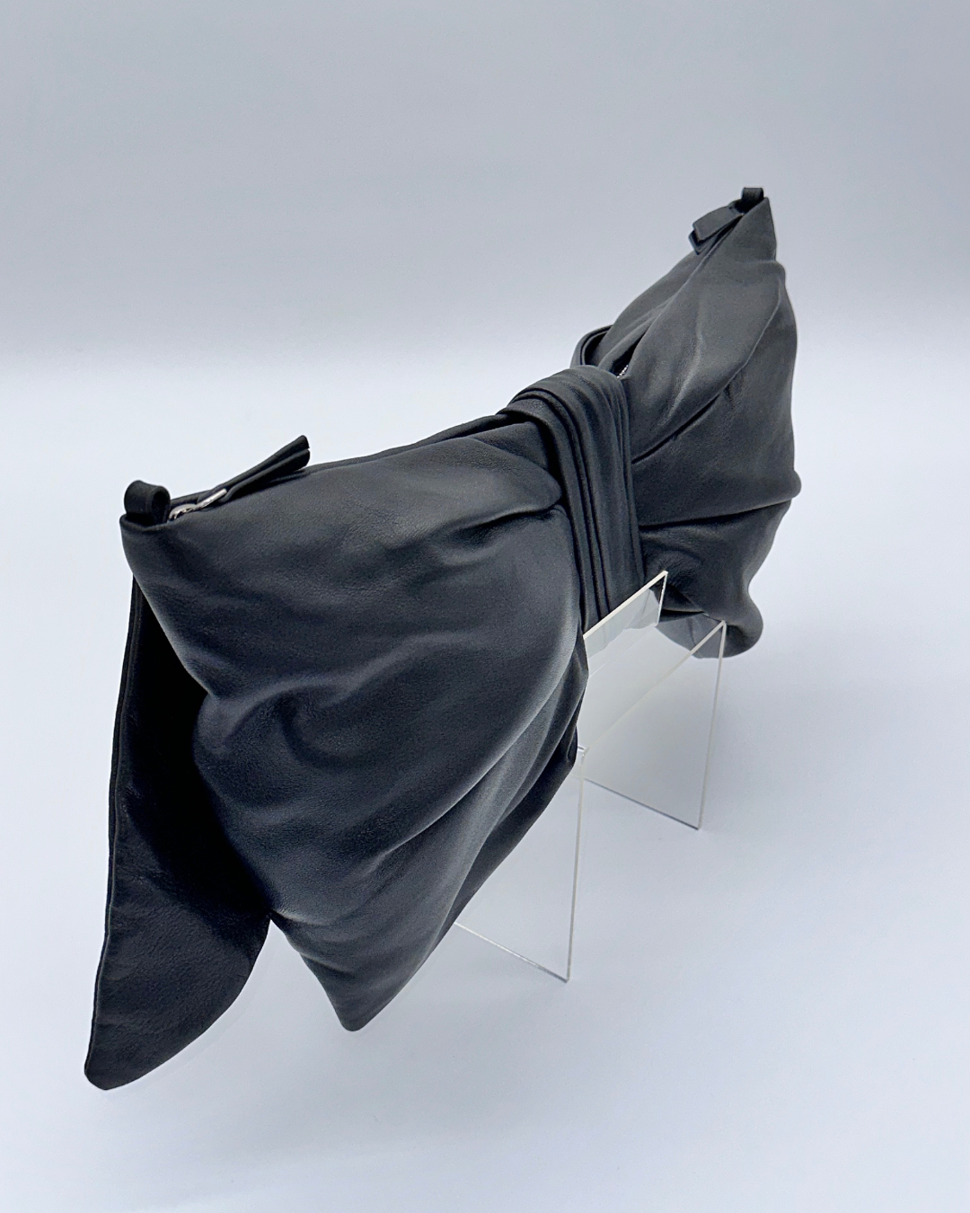 Black Oversized Bow Clutch