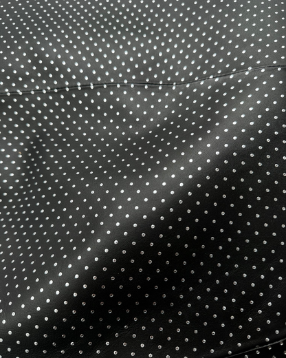 Silver Dot Oversized Bow Clutch
