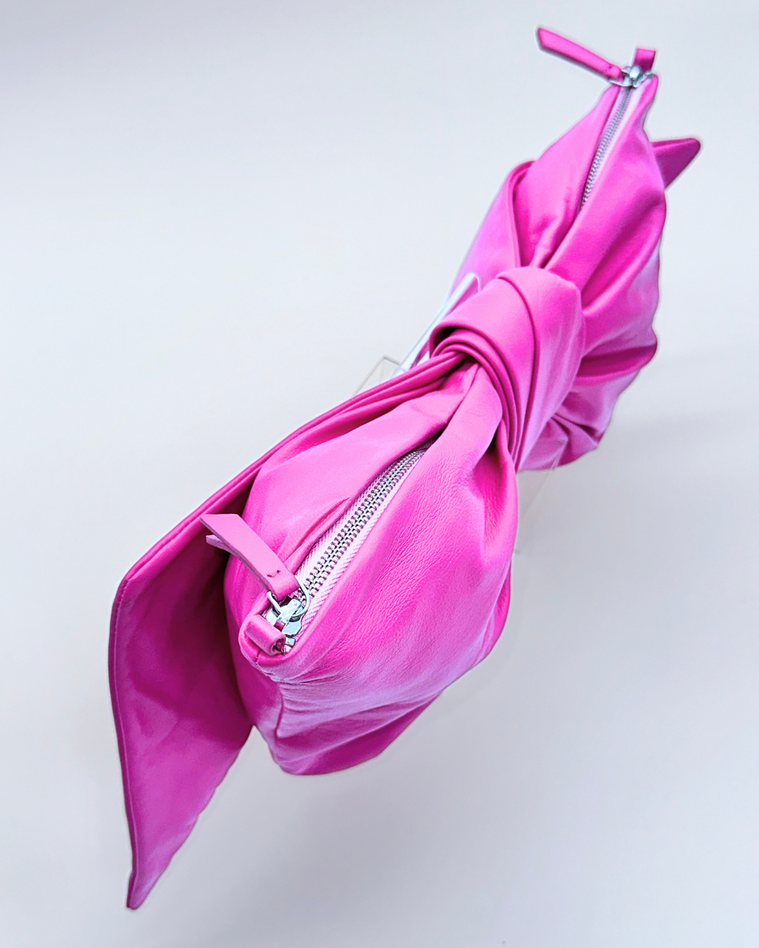 Pink Oversized Bow Clutch
