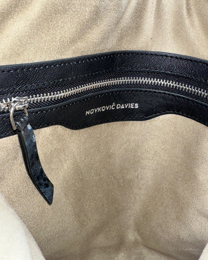Black Art Soft Leather Hobo