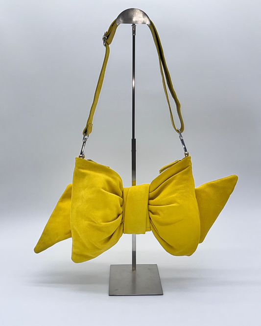 Neon Yellow Bow Clutch