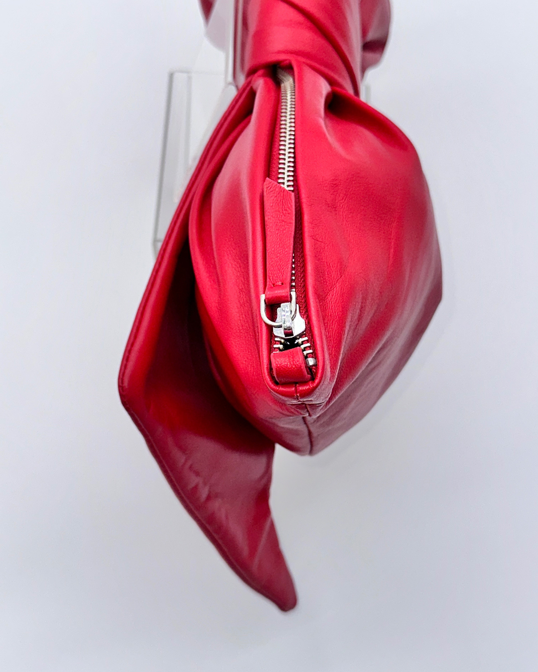 Red Oversized Bow Clutch