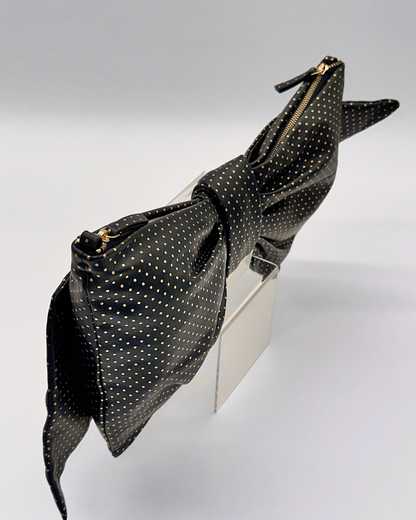 Gold Dot Oversized Bow Clutch