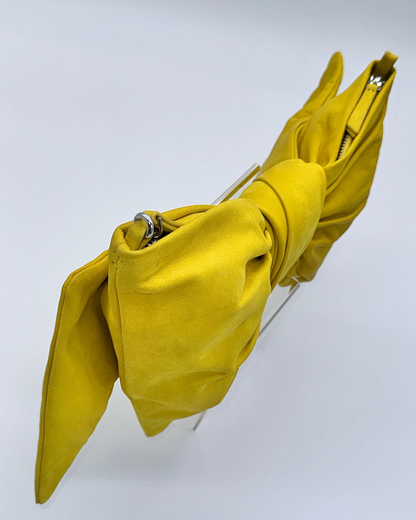 Neon Yellow Bow Clutch