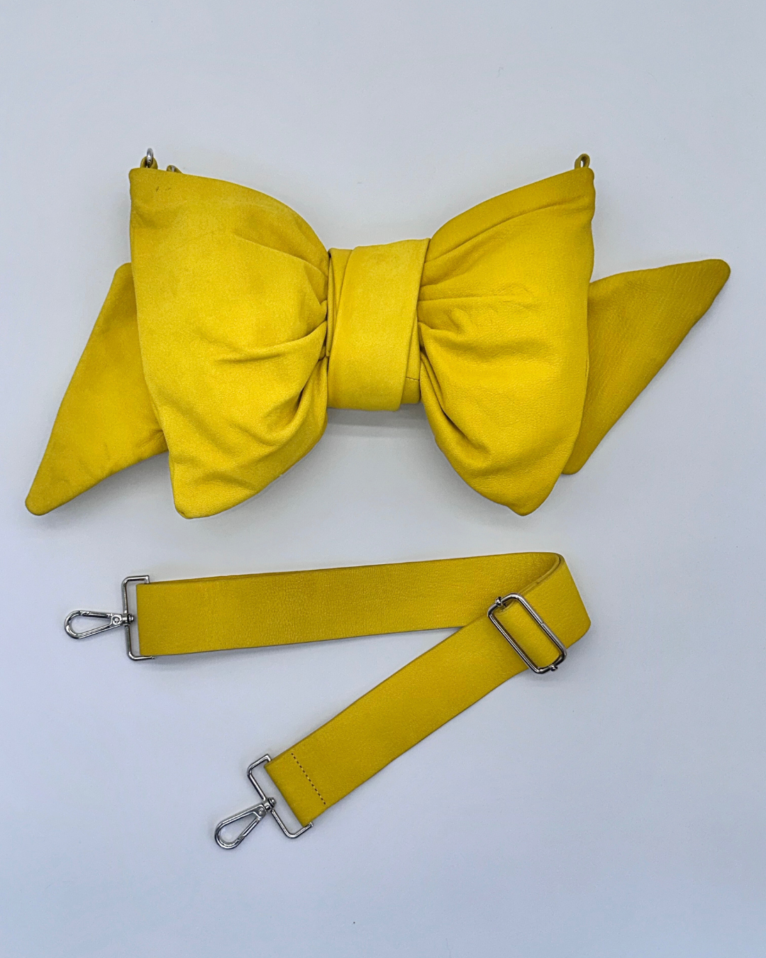 Neon Yellow Bow Clutch