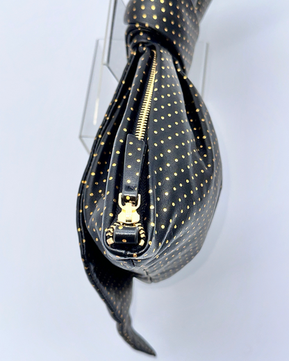 Gold Dot Oversized Bow Clutch