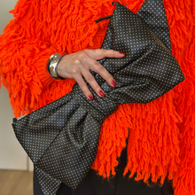 Load image into Gallery viewer, Silver Dot Oversized Bow Clutch
