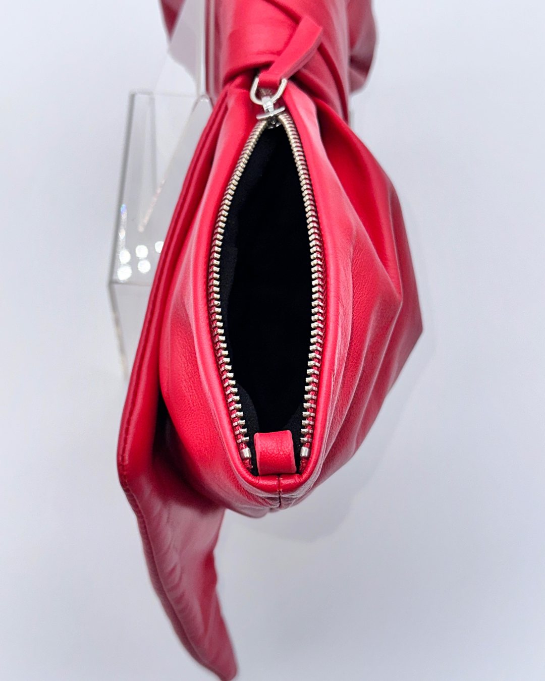 Red Oversized Bow Clutch