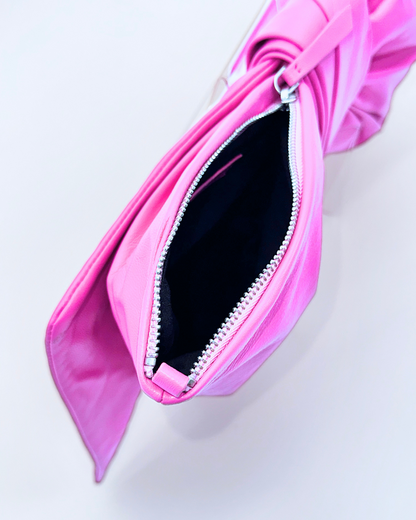 Pink Oversized Bow Clutch