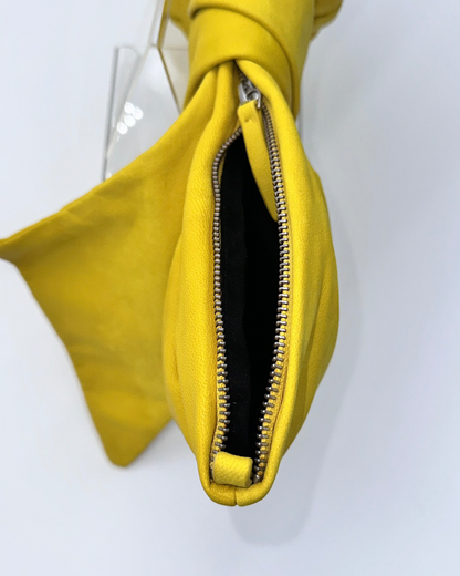 Neon Yellow Oversized Bow Clutch