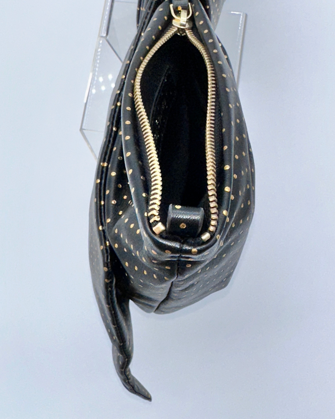 Gold Dot Oversized Bow Clutch