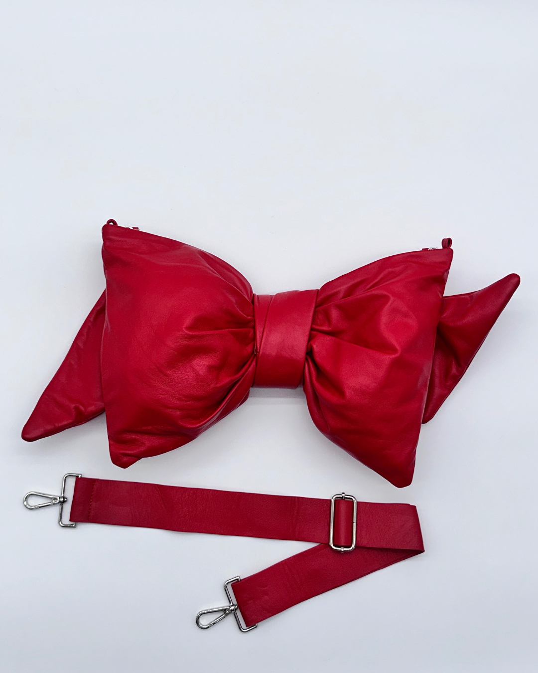 Red Oversized Bow Clutch