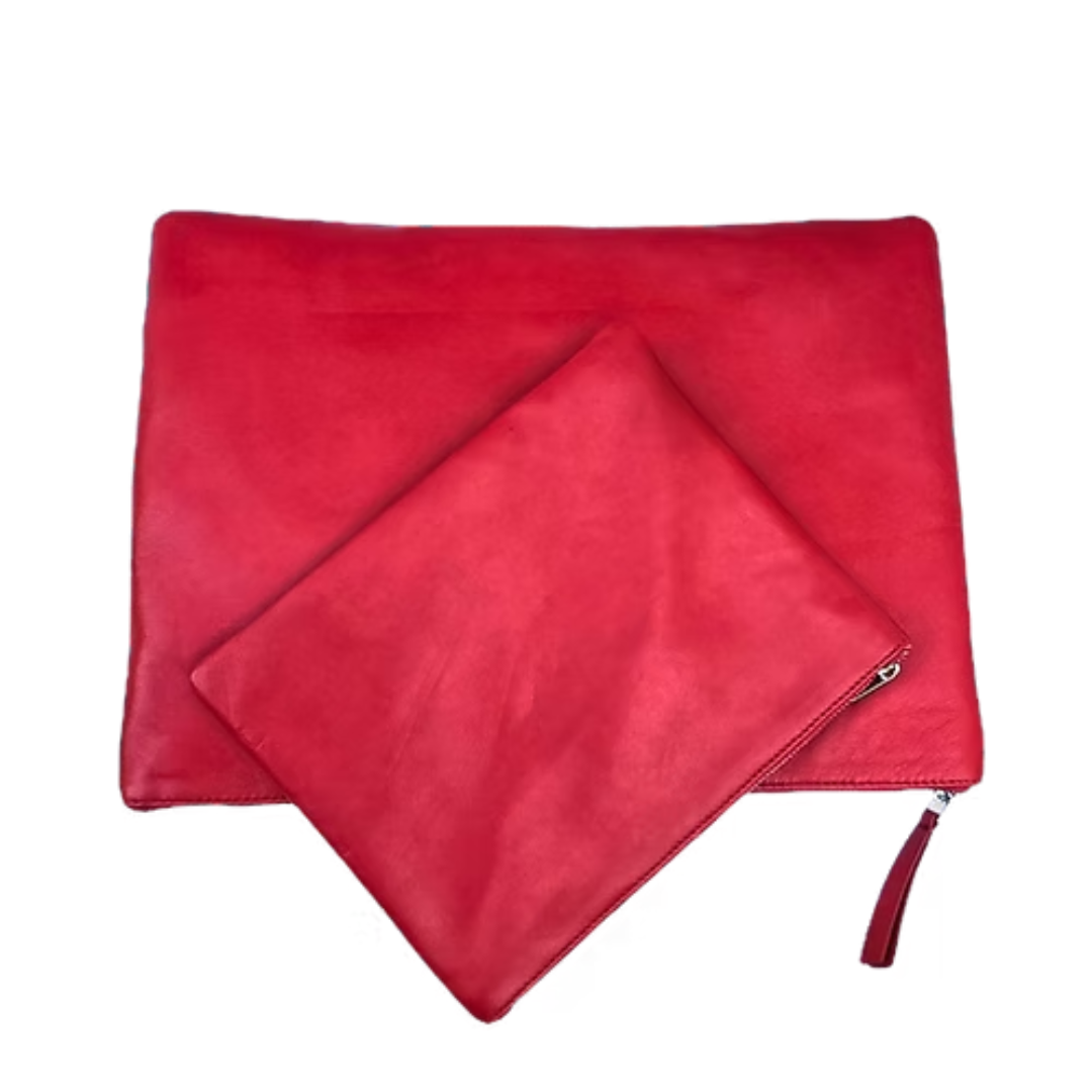 Silver Dot Small Zip Pouch