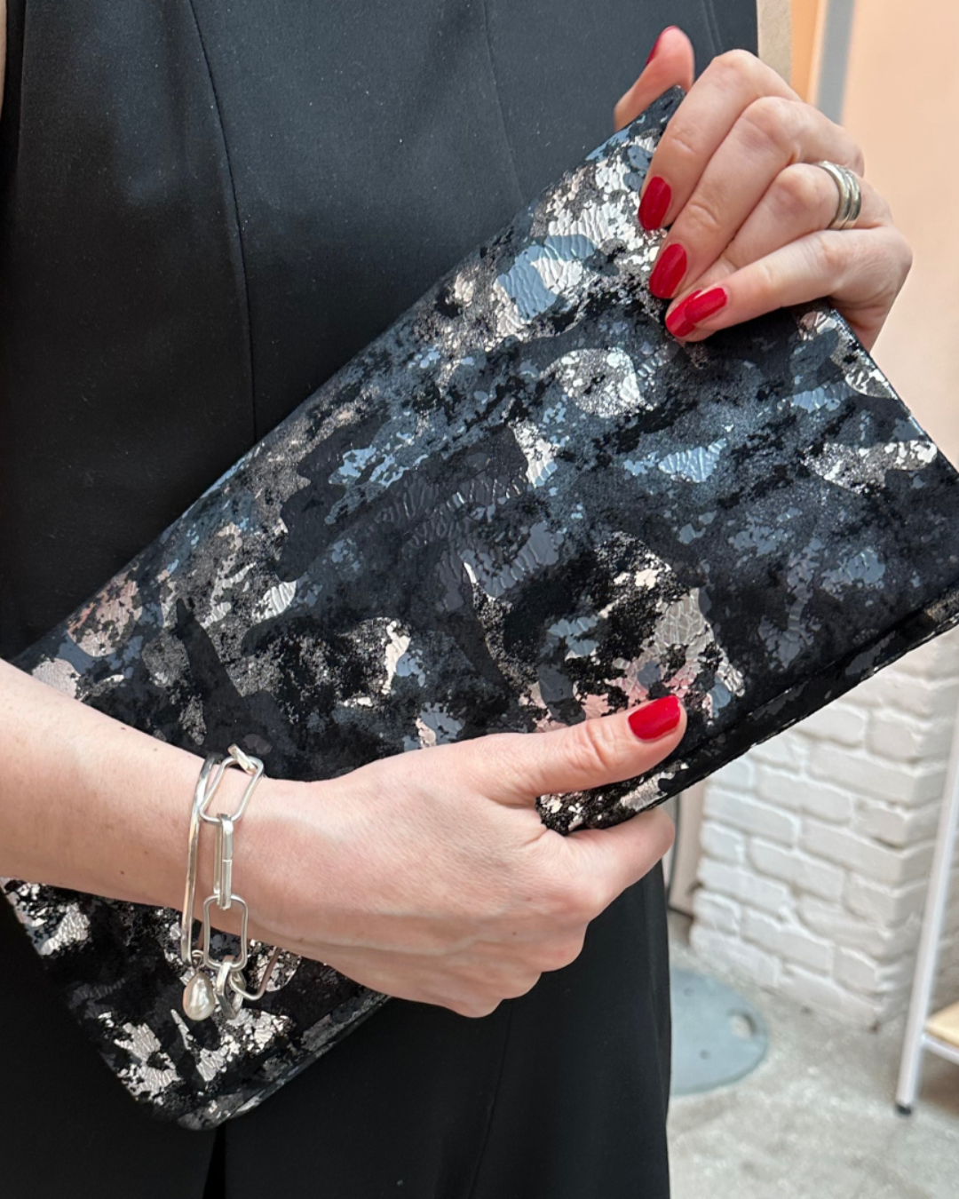 Black Art Clutch Bag