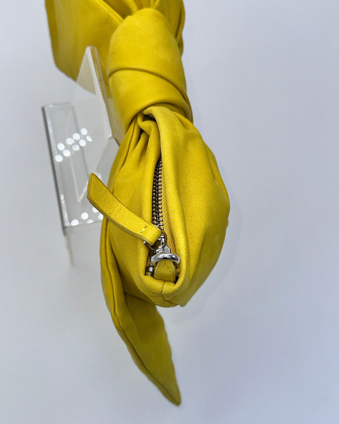 Neon Yellow Bow Clutch