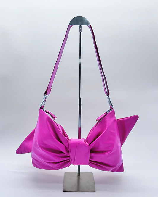 Pink Oversized Bow Clutch
