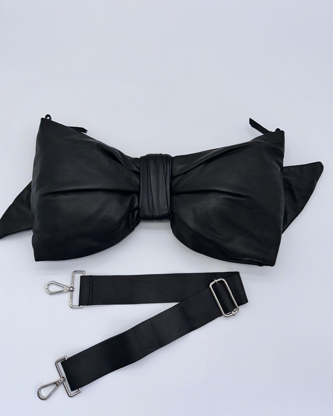 Black Oversized Bow Clutch