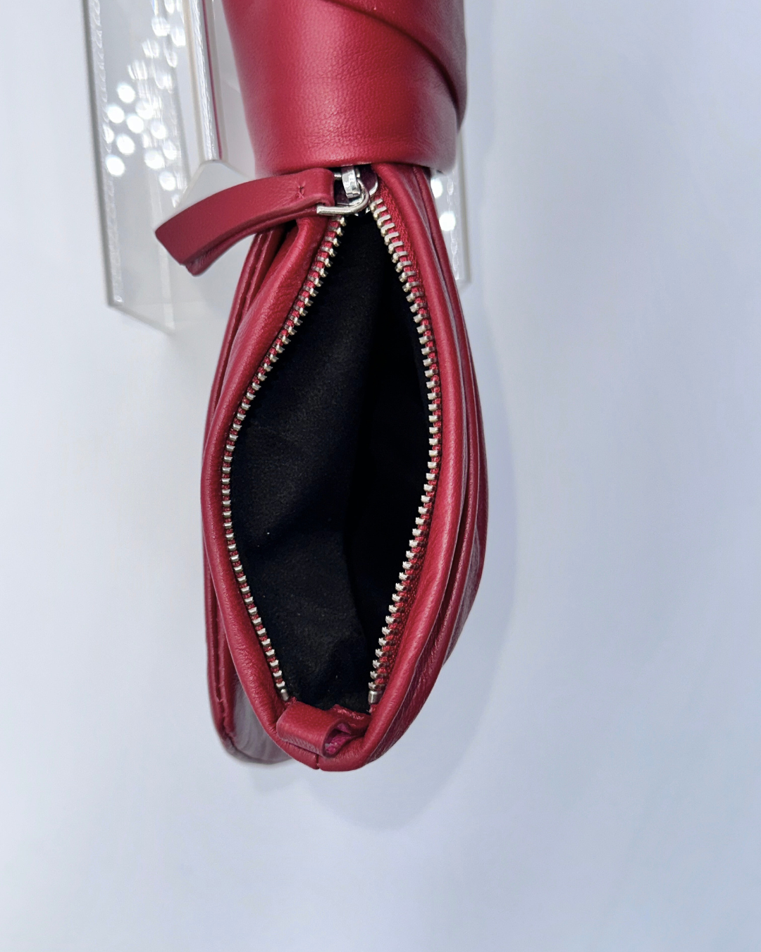 Burgundy Bow Clutch