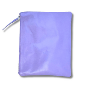 Silver Dot Large Zip Pouch