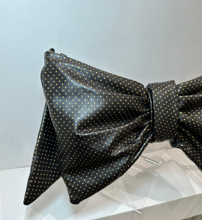 Gold Dot Bow Clutch