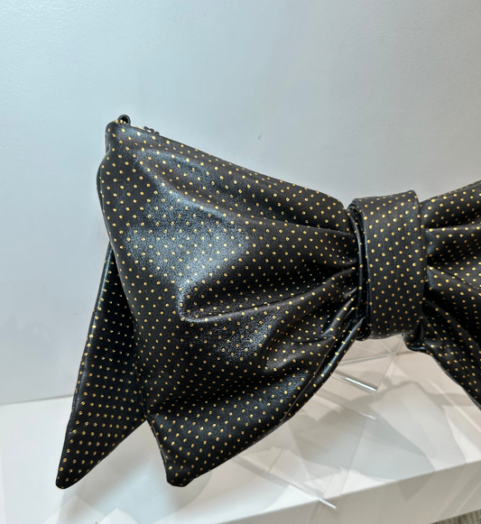 Gold Dot Bow Clutch